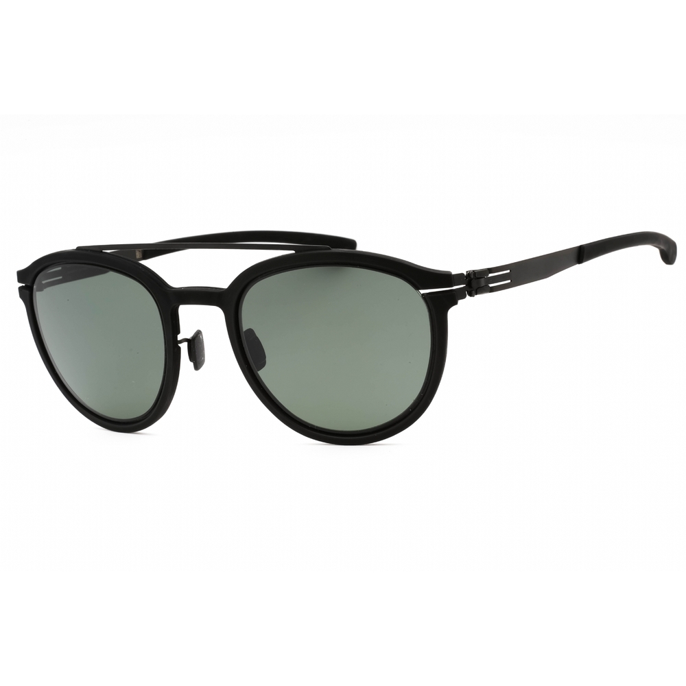 NWT IC Berlin No-Comply-RH0026H48002R01902rb Black Round 50mm Sunglasses